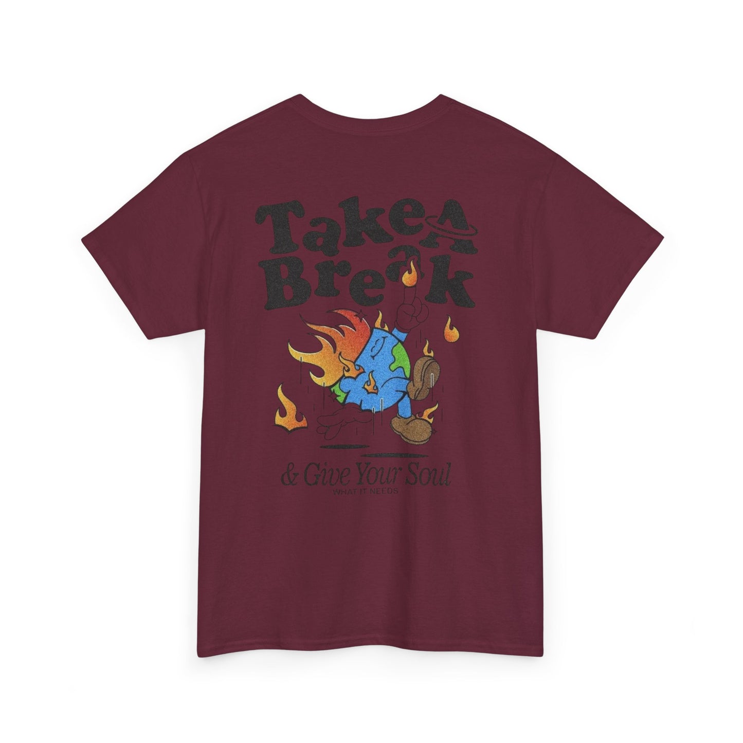 Unisex Heavy Cotton T-Shirt - Cute Reminder 'Take a Break' Design