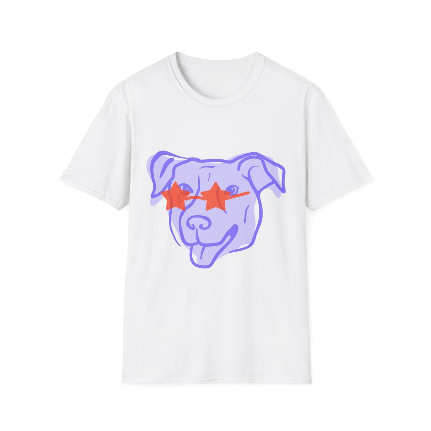 Cool Dog Star Glasses - Unisex Softstyle T-Shirt