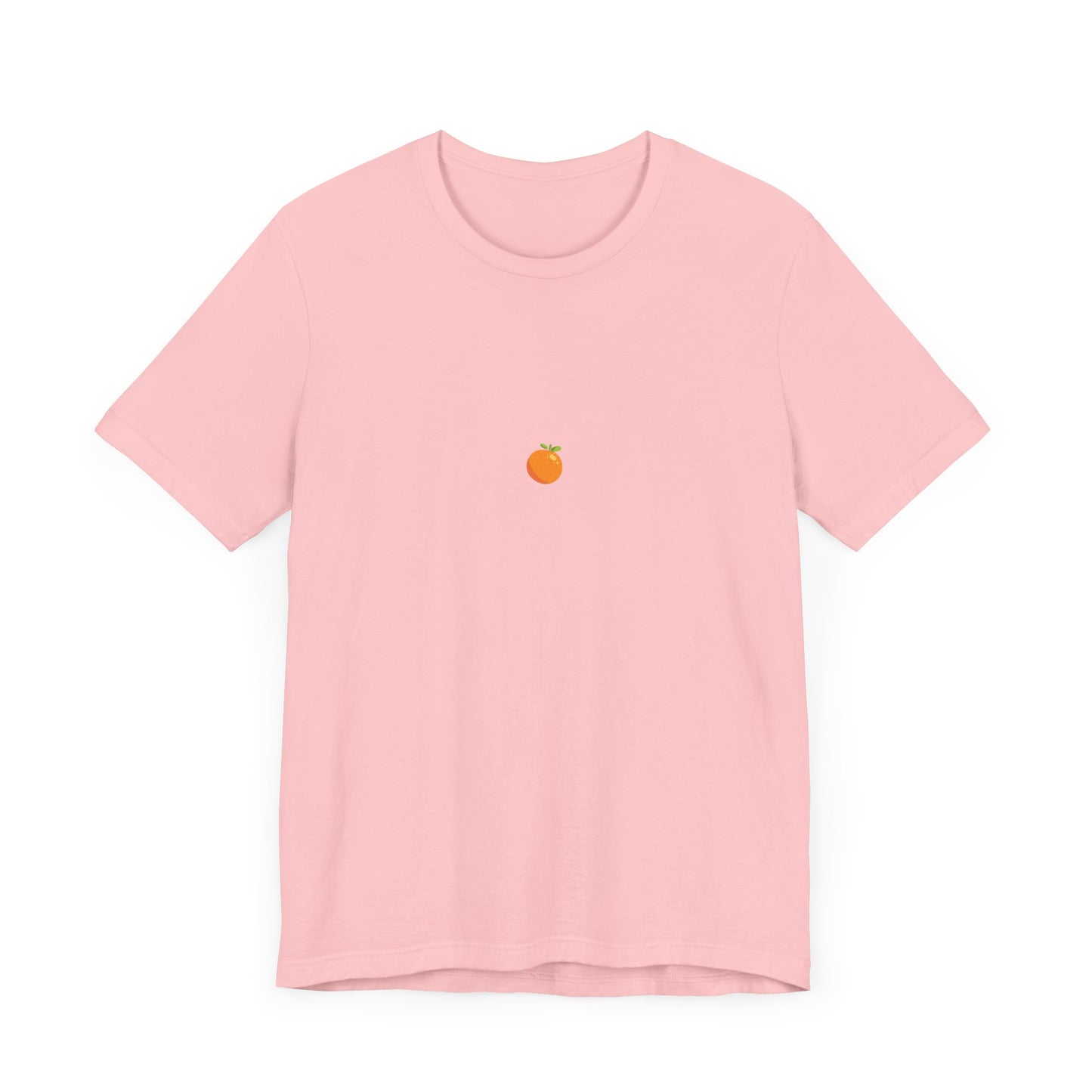 Bright Orange Embroidered Tee – Unisex Casual Citrus Minimalist Orange Design Shirt