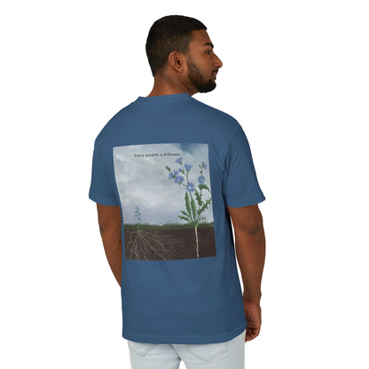 Unisex Garment-Dyed Heavyweight Cotton Tee - Every Growth is Different