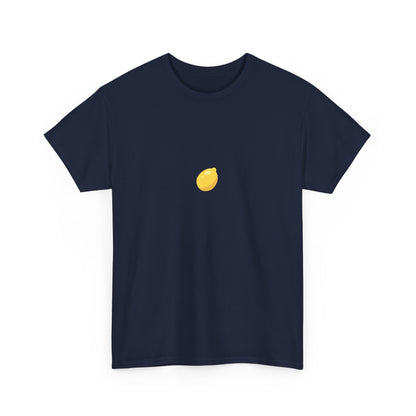 Unisex Minimal Tee with Lemon Embroidery – Casual & Cute