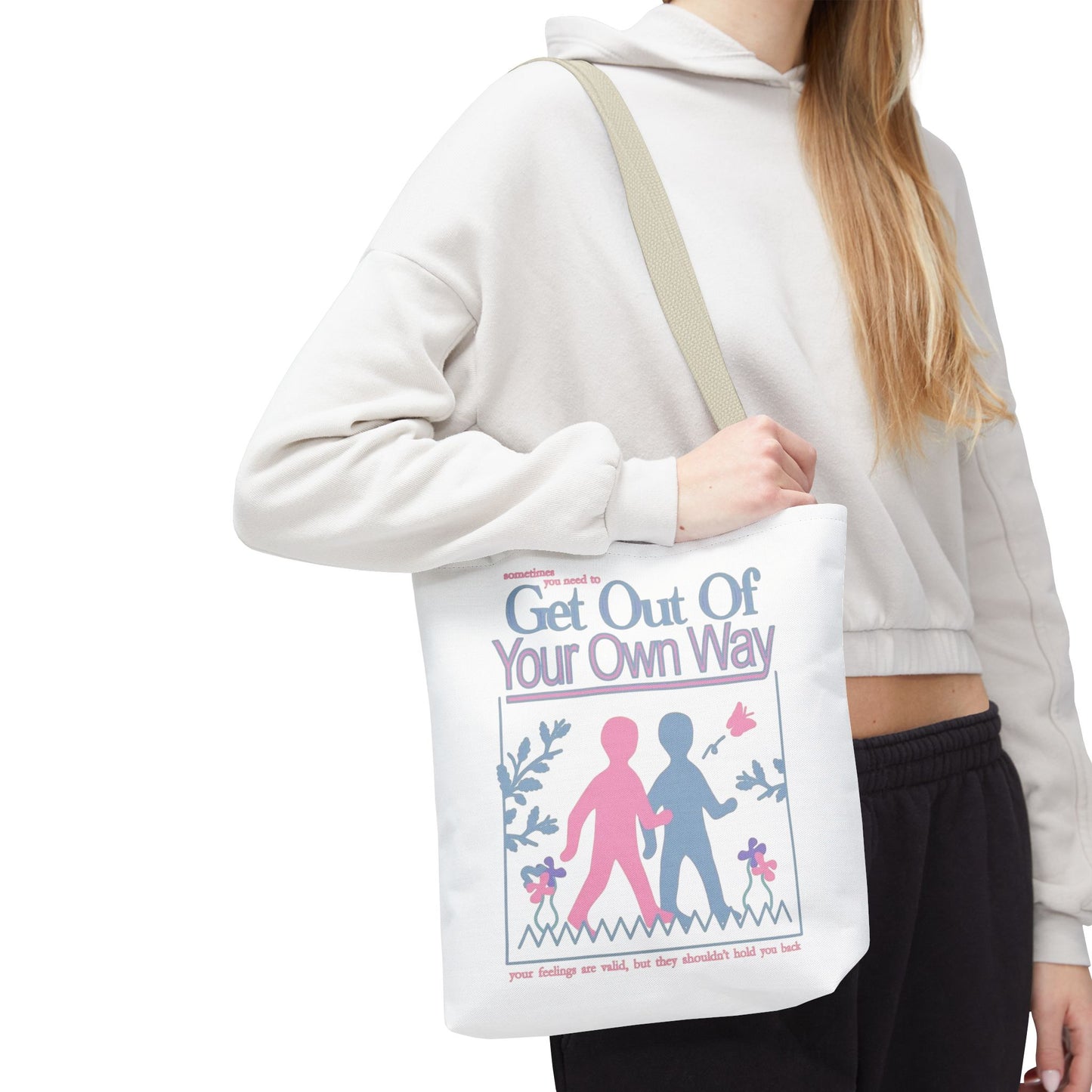 Cute & Minimalist Glass Design Tote Bag - They are just thoughts.