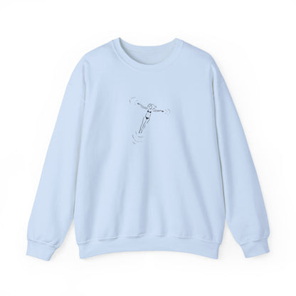 Relaxed Swimmer Girl Unisex Sweatshirt — Casual Coastal Crewneck