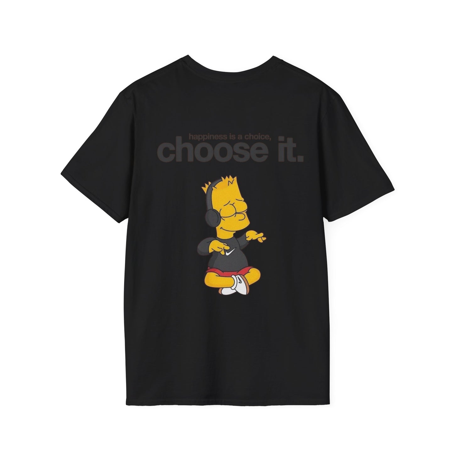 Stylish Unisex T-Shirt — "Choose It" Meditation Bart Graphic Tee