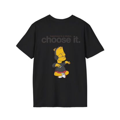 Stylish Unisex T-Shirt — "Choose It" Meditation Bart Graphic Tee