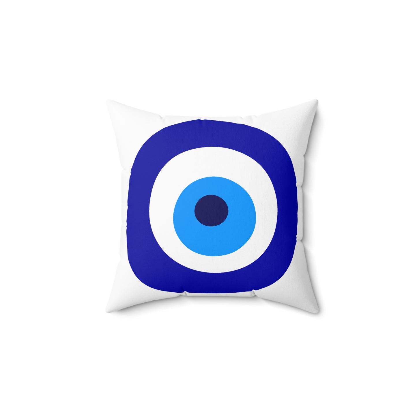 Spun Polyester Square Pillow - Protect Evil Eye Design