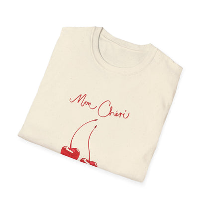 Mon Cheri with Cute Fruit Design - Unisex Softstyle T-Shirt