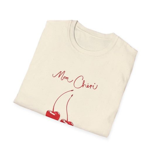 Mon Cheri with Cute Fruit Design - Unisex Softstyle T-Shirt