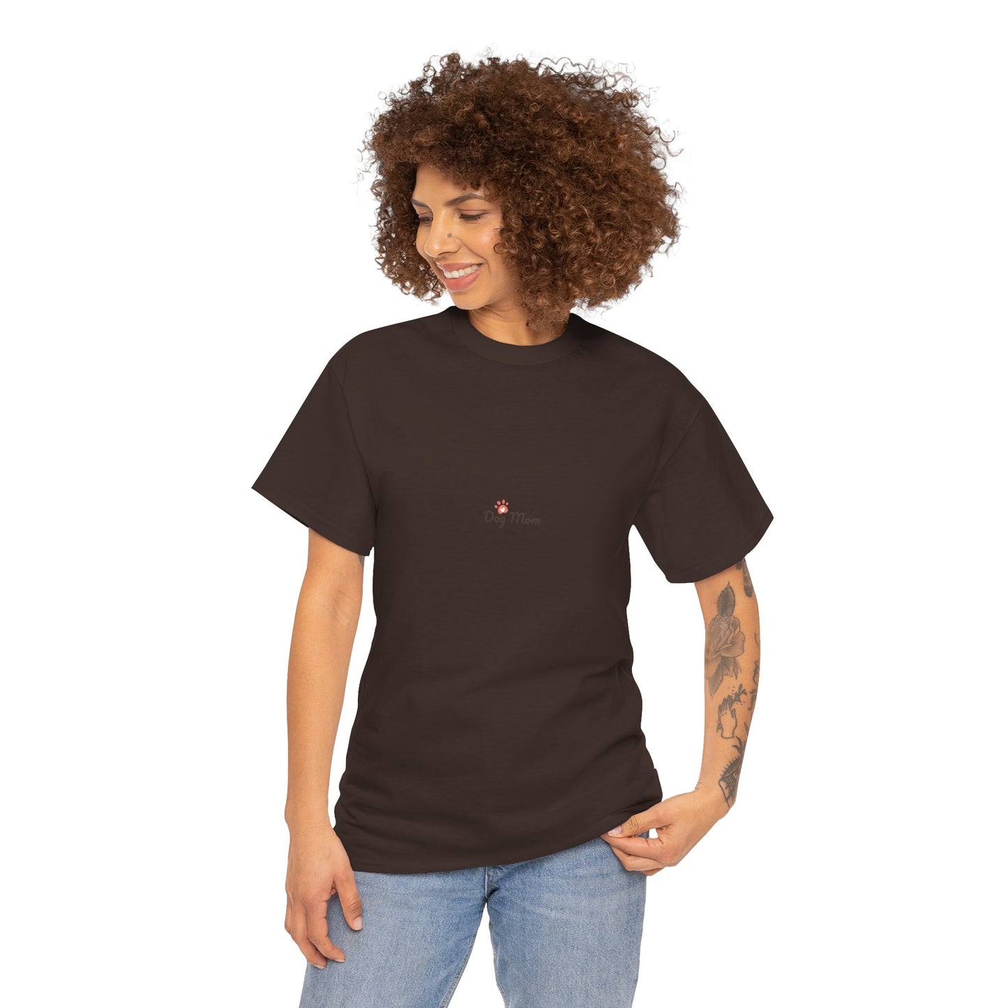 Unisex Heavy Cotton Tee - Cute Design for Dog Moms