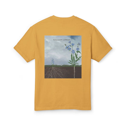 Unisex Garment-Dyed Heavyweight Cotton Tee - Every Growth is Different