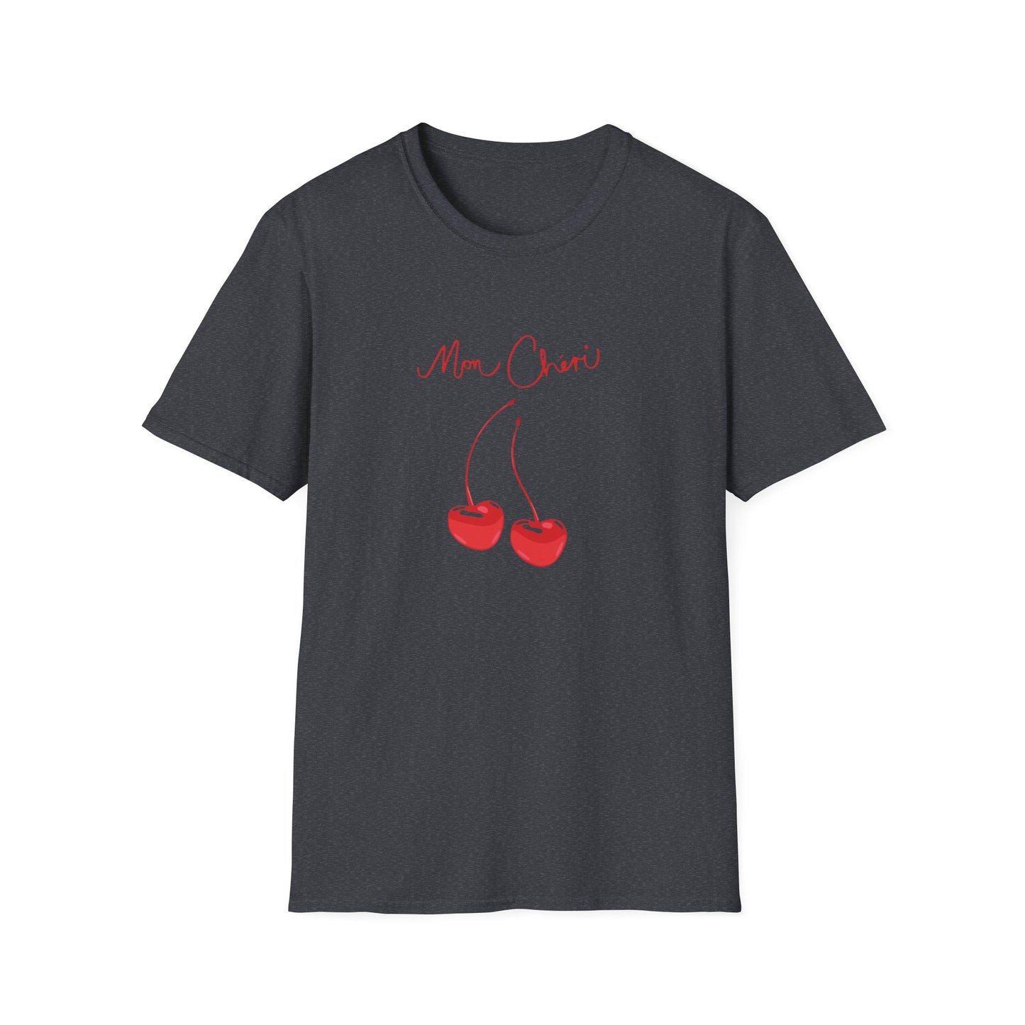 Mon Cheri with Cute Fruit Design - Unisex Softstyle T-Shirt