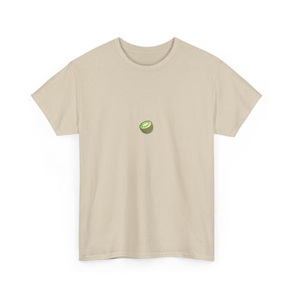 Unisex Heavy Cotton Tee - Cute Kiwi Minimalist Design