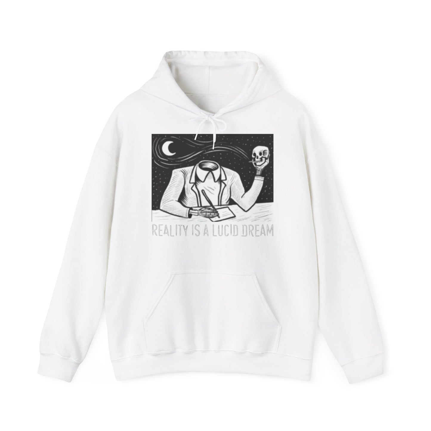 Lucid Dream Unisex Hoodie — Surreal Skull Graphic Design