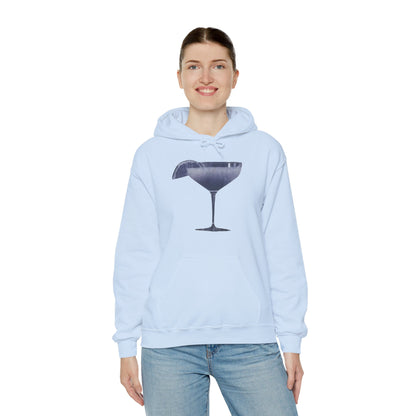 Cocktail Glass Hoodie - Vintage Martini Graphic Sweatshirt