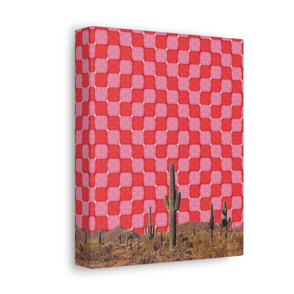 Stretched Canvas with Southwest Surrealism Art – Modern Desert Decor