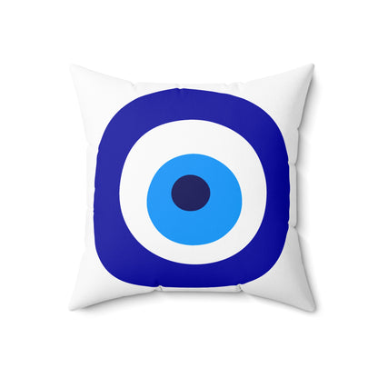 Spun Polyester Square Pillow - Protect Evil Eye Design