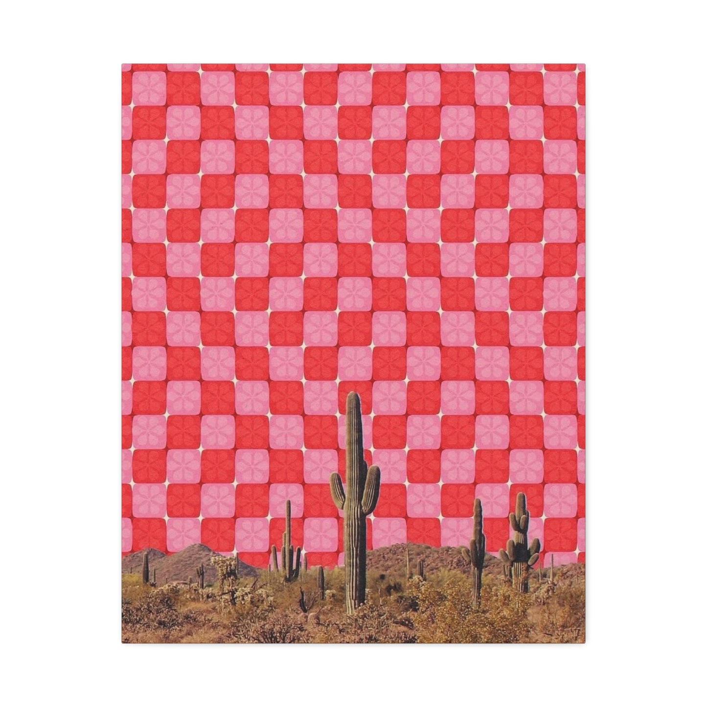 Stretched Canvas with Southwest Surrealism Art – Modern Desert Decor