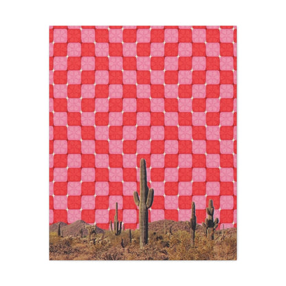 Stretched Canvas with Southwest Surrealism Art – Modern Desert Decor