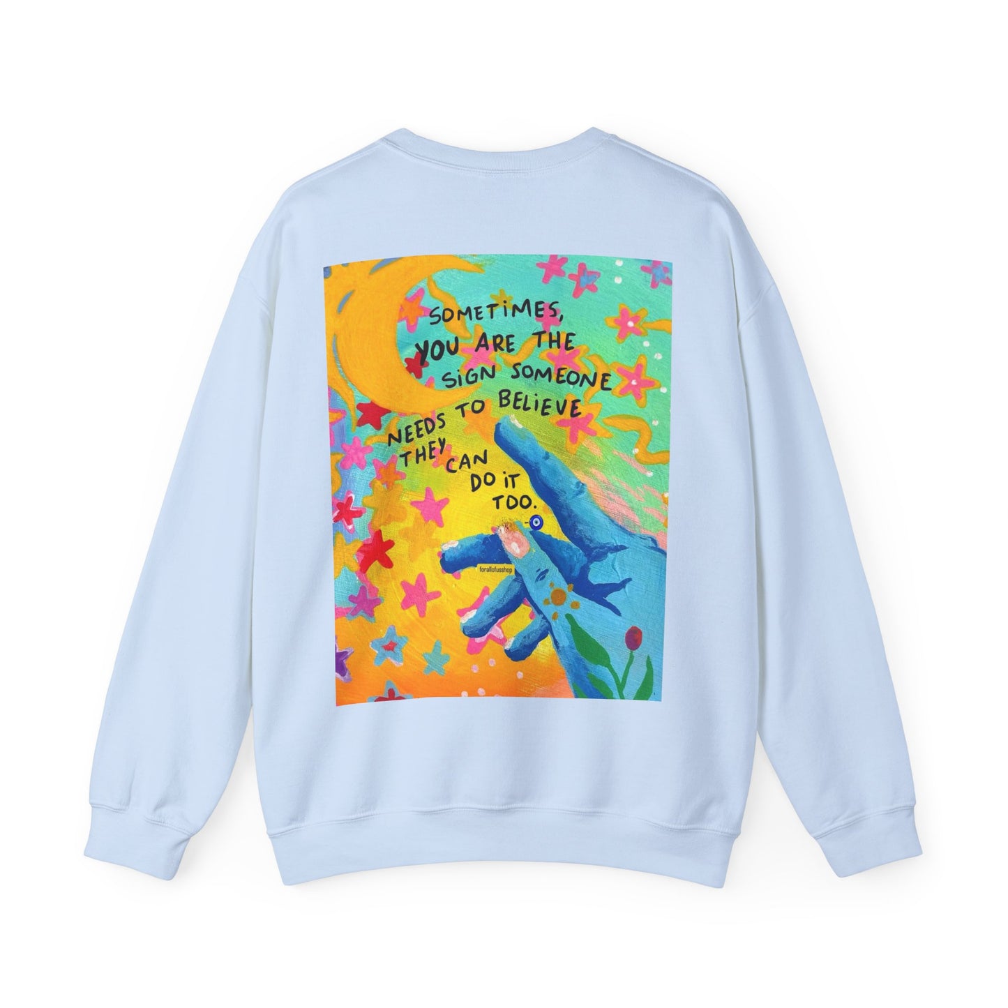 Heavy Blend™ Crewneck Sweatshirt - Good Vibes, Minimalist & Cool Design