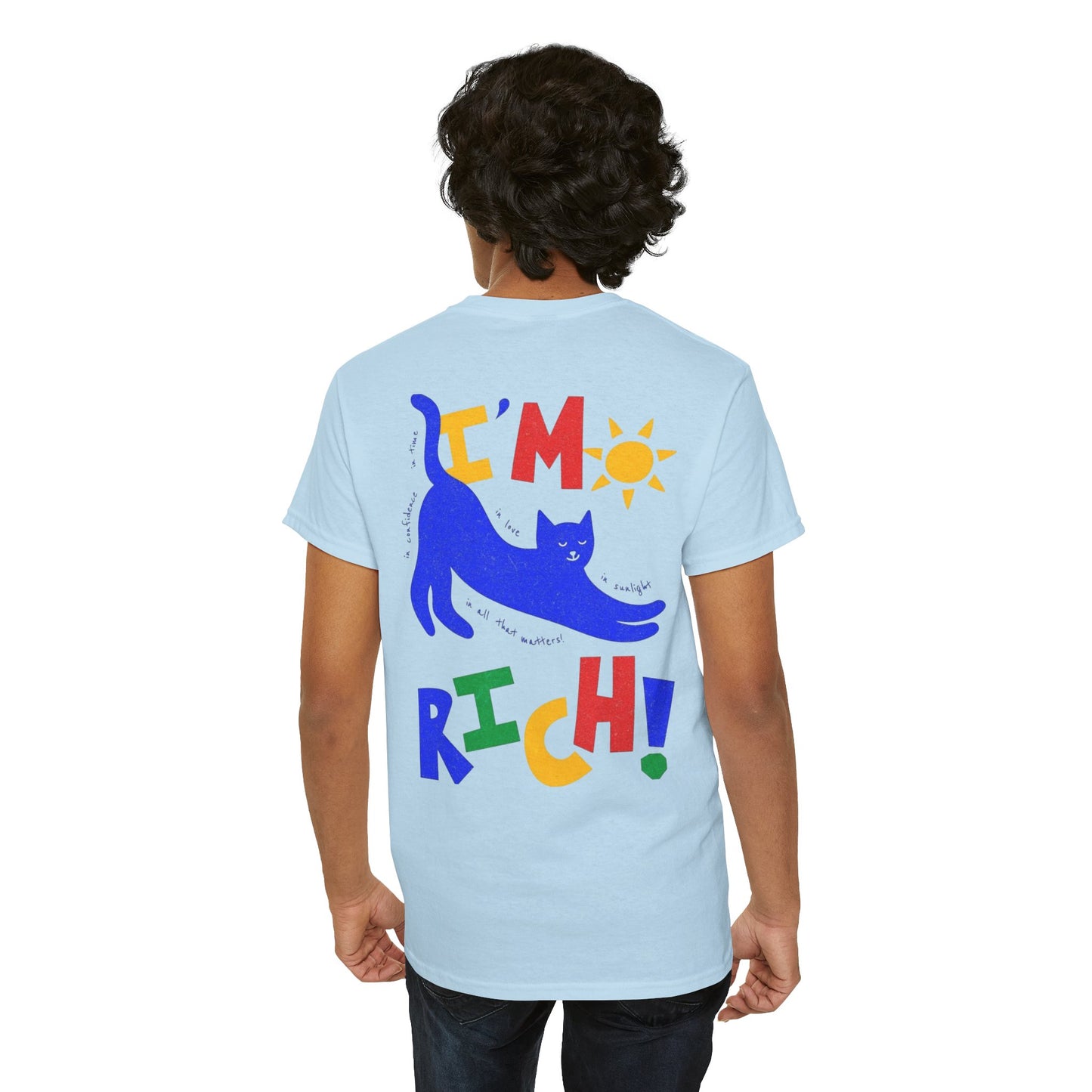 Rick in Confidence Unisex Tee - Cute Rich Cat Design