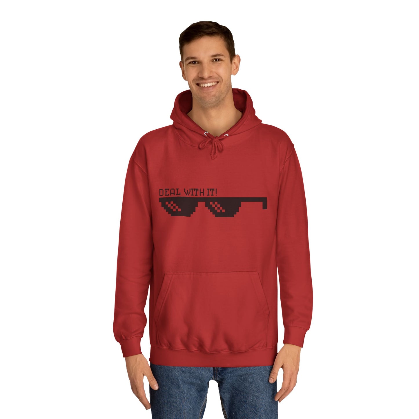 Deal With It Hoodie — 'deal with it' Sunglasses Graphic College Sweatshirt