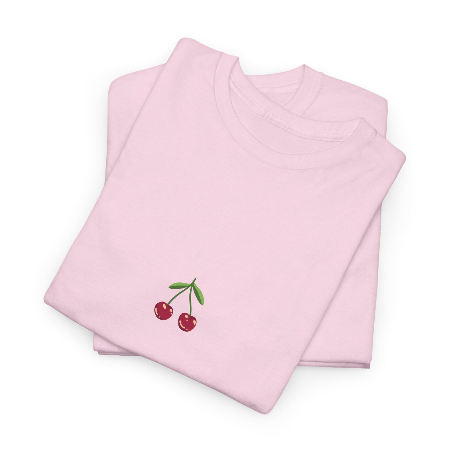 Unisex Heavy Cotton Tee - Cute & Minimalist Cherry Design