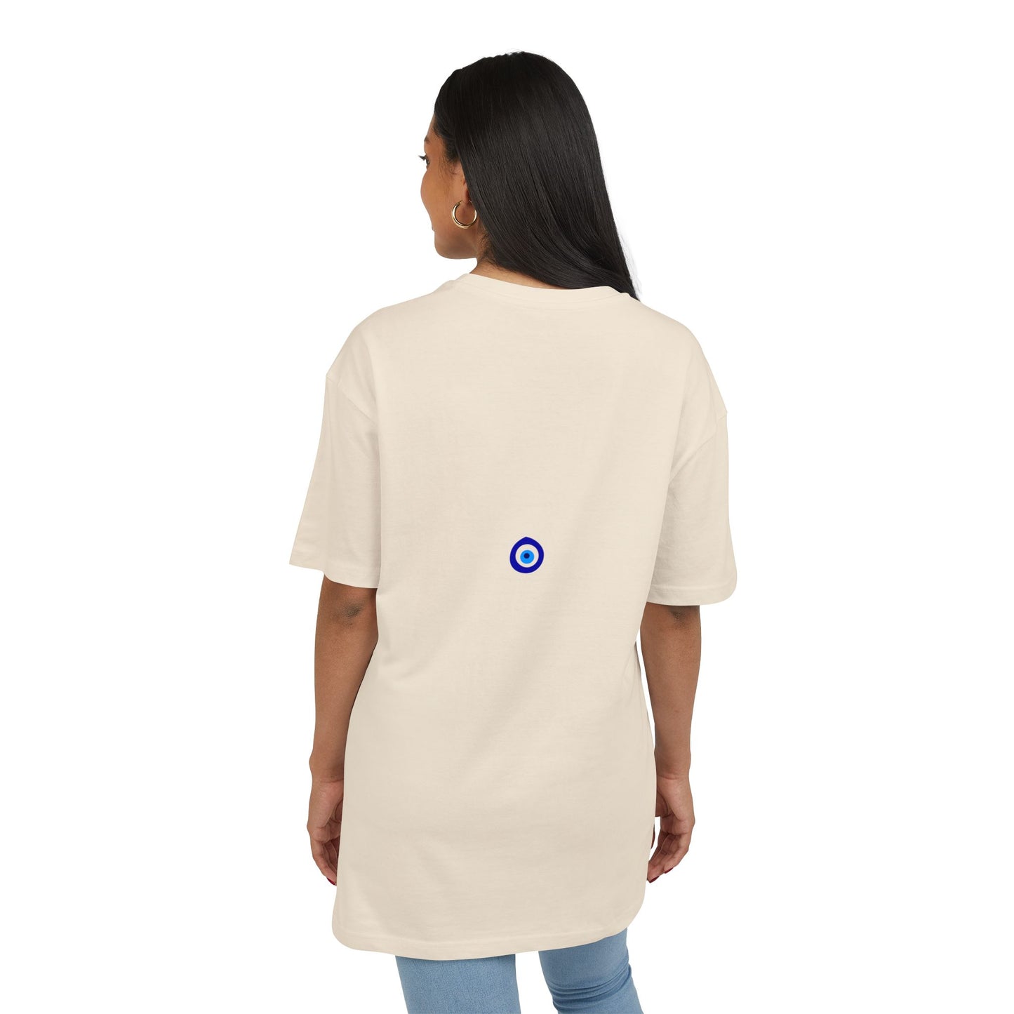 Oversize Tee with Evil Eye Sembol - Unisex T-shirt