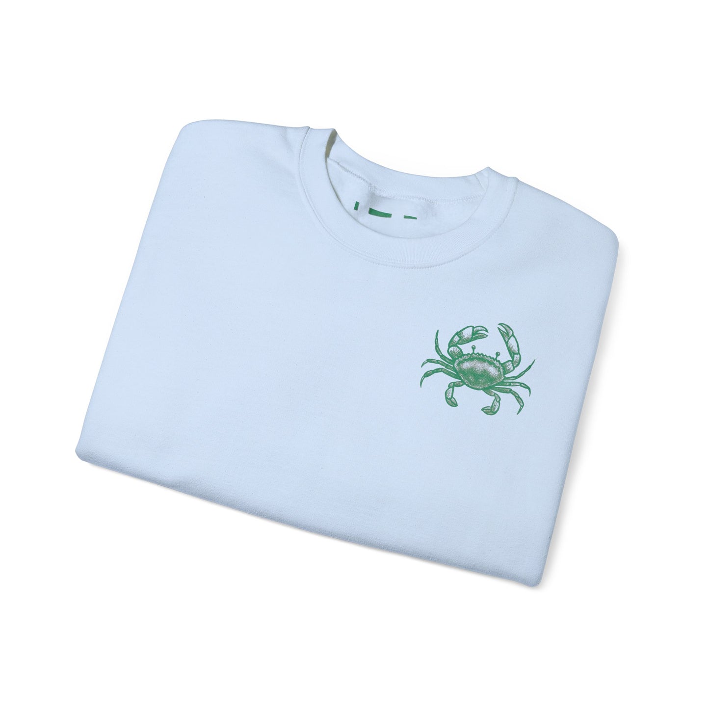 Tough and Trendy Crab Crewneck Sweatshirt — Coastal Graphic Pullover