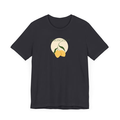 Unisex Minimal Tee with Lemon and Bike Embroidery – Casual & Cute