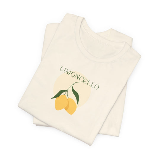 Unisex Minimal Tee with Lemon and Bike Embroidery – Casual & Cute