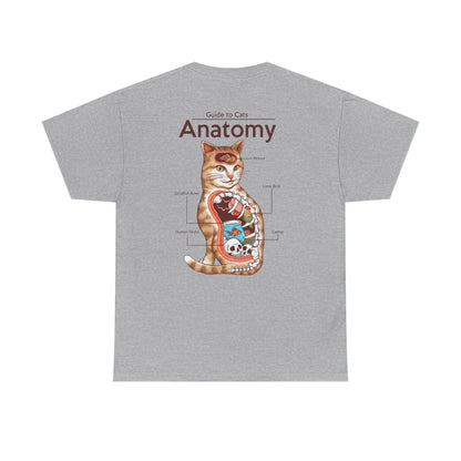 Funny Cat Anatomy Unisex Tee - Mouse, Goldfish Bowl, Love Birds Design