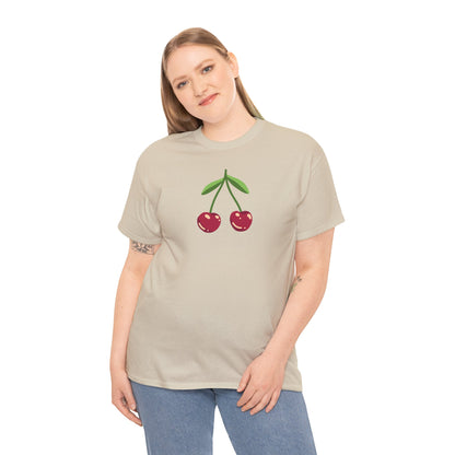 Cute Cherry Embroidery T-Shirt – Summer Style for Everyone