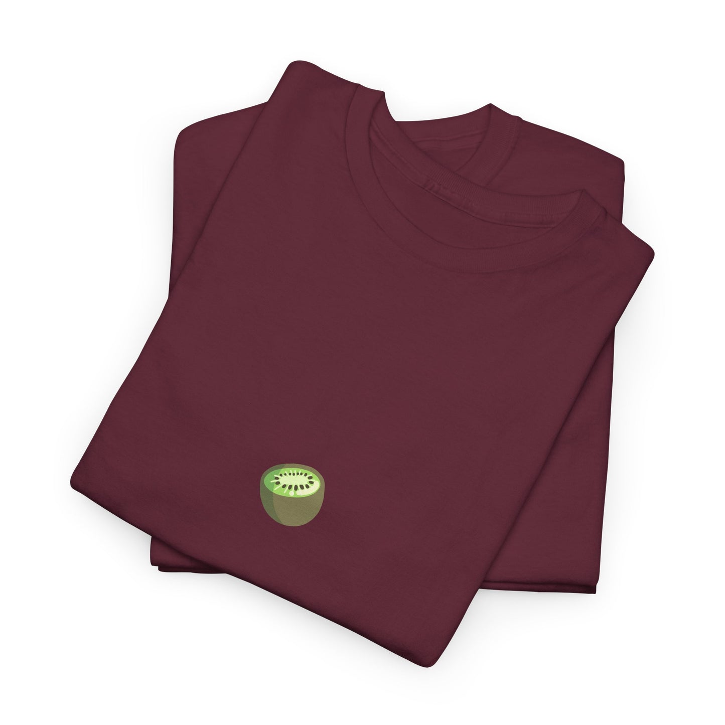 Unisex Heavy Cotton Tee - Cute Kiwi Minimalist Design