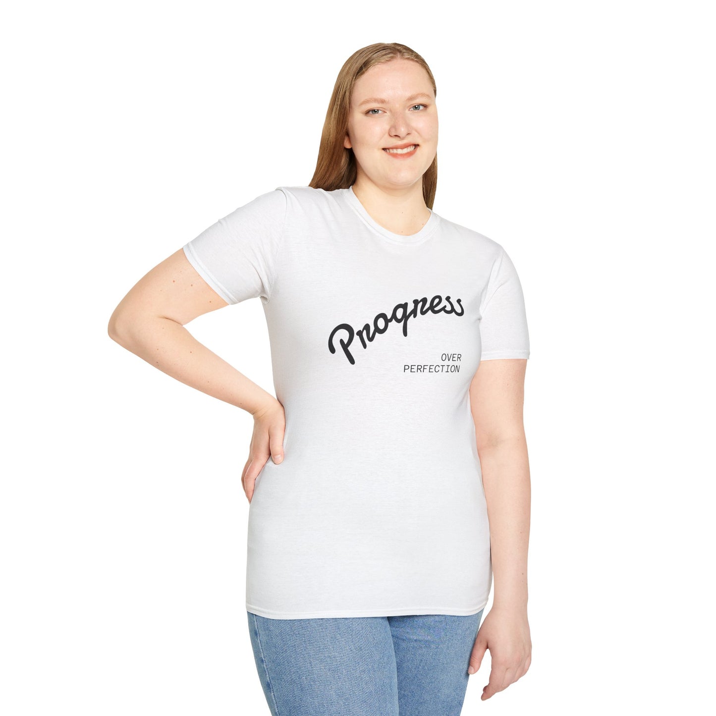 Motivational Tee: Progress Over Perfection Unisex T-Shirt