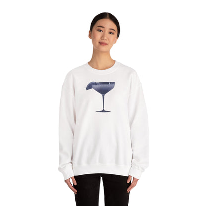 Champagne Coupe Sweatshirt — Minimal Cocktail Glass Crewneck