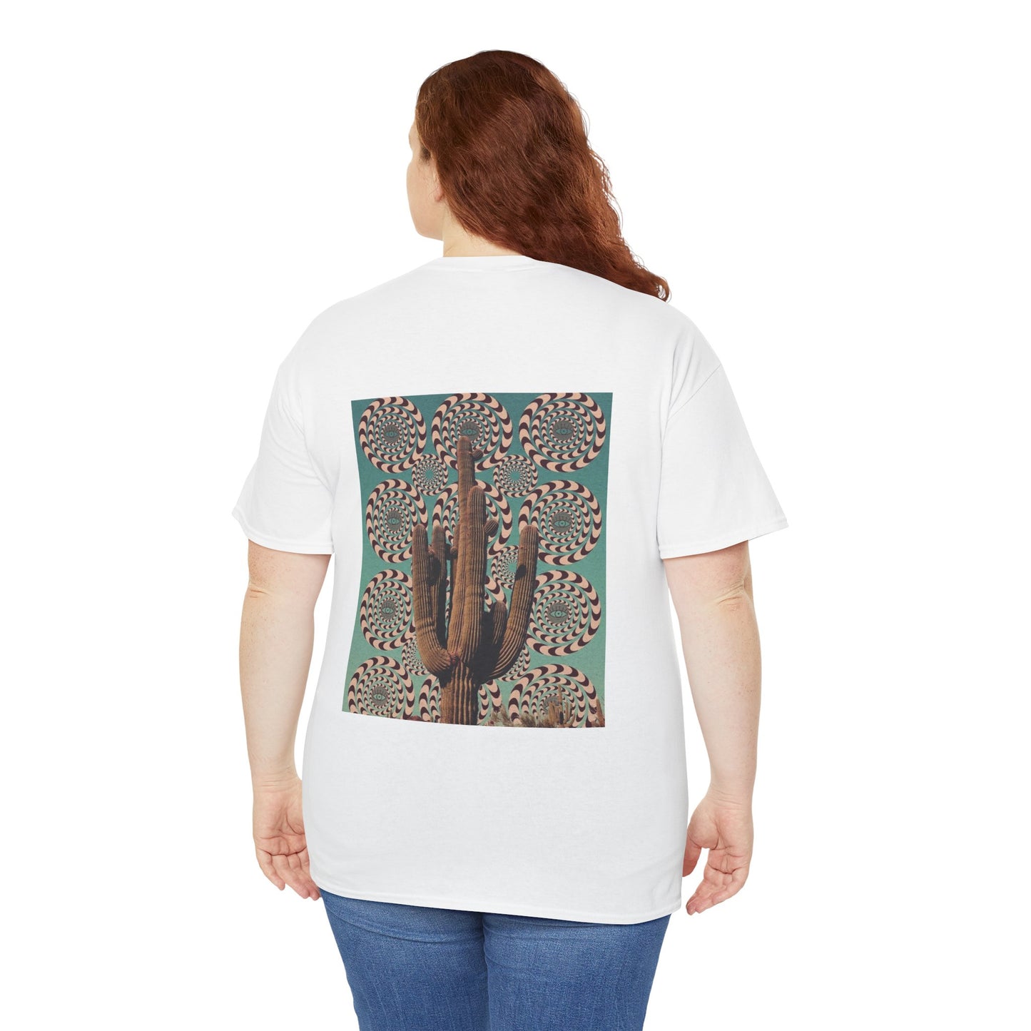 Southwest Aesthetic Mystical Cactus & Eye Design - Unisex Garment-Dyed