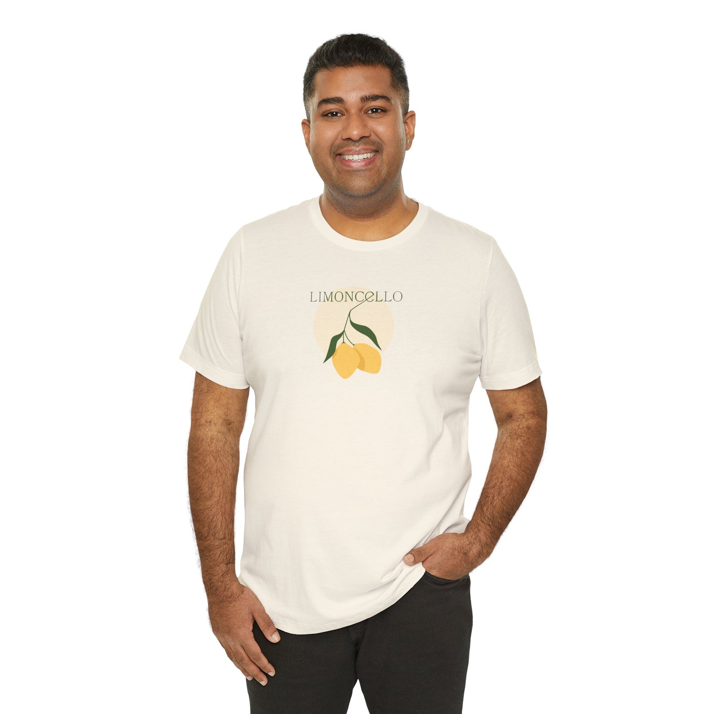 Unisex Minimal Tee with Lemon and Bike Embroidery – Casual & Cute