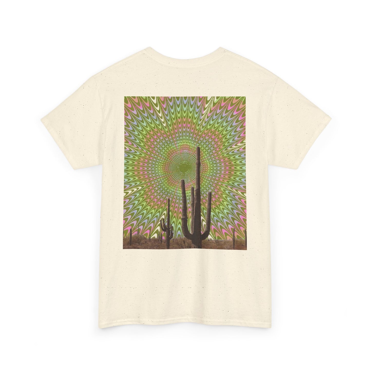 Trippy Western Art with Optical Illusion Cactus - Unisex Garment-DyedTrippy Tee