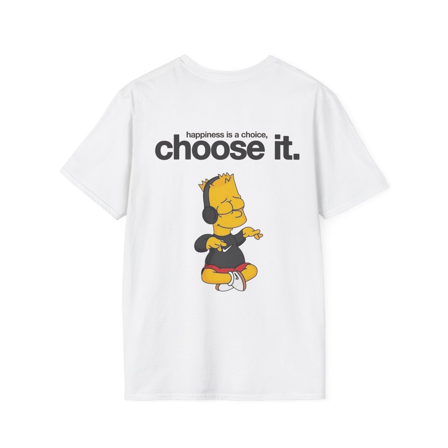 Stylish Unisex T-Shirt — "Choose It" Meditation Bart Graphic Tee