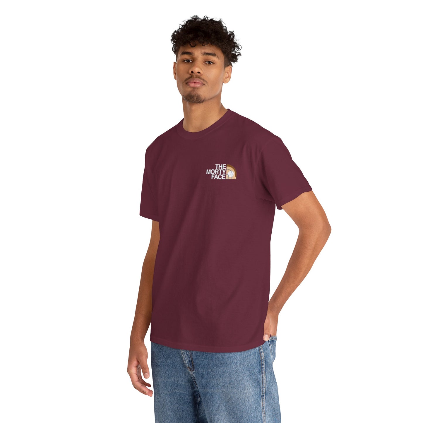 Funny T-Shirt Design - The Morty Face Unisex Heavy Cotton Tee