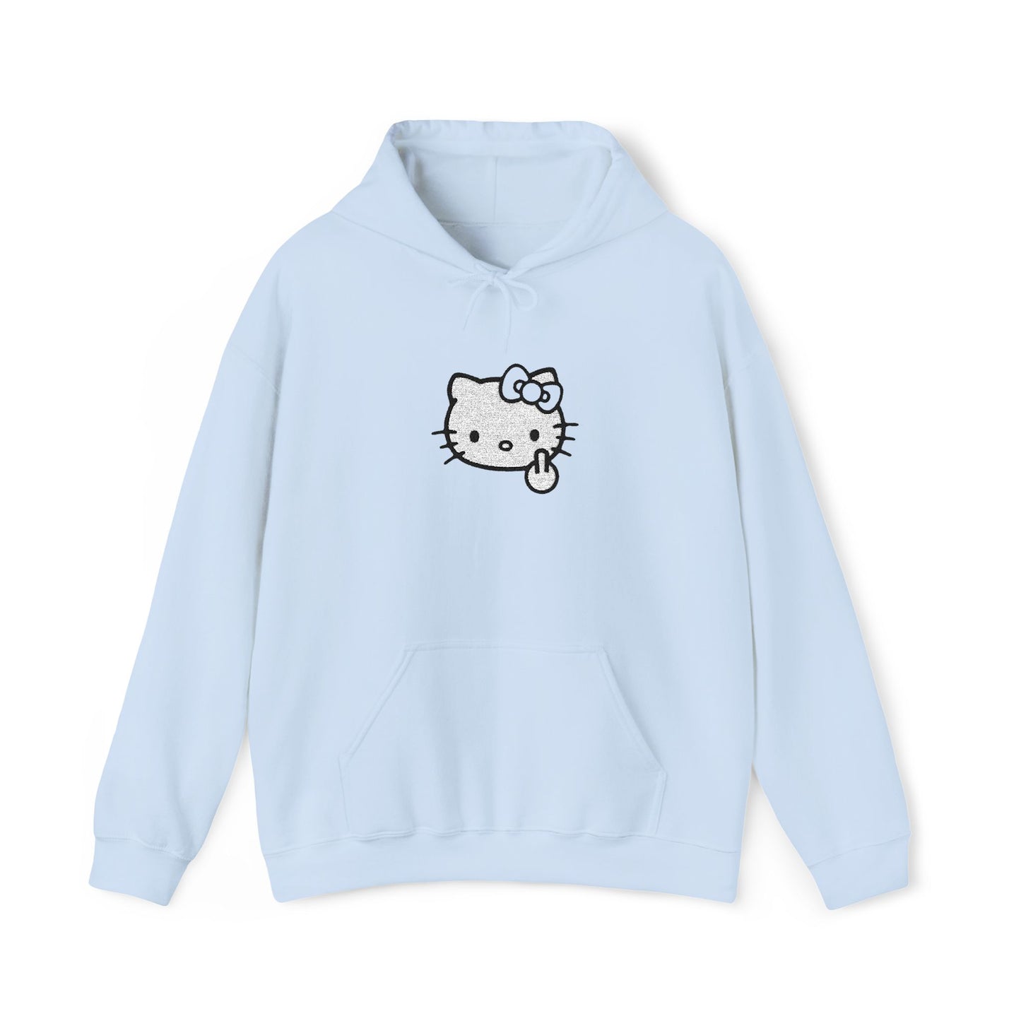Hello Kitty Fuck Off Sign Unisex Hoodie - Cute Kawaii Graphic Pullover