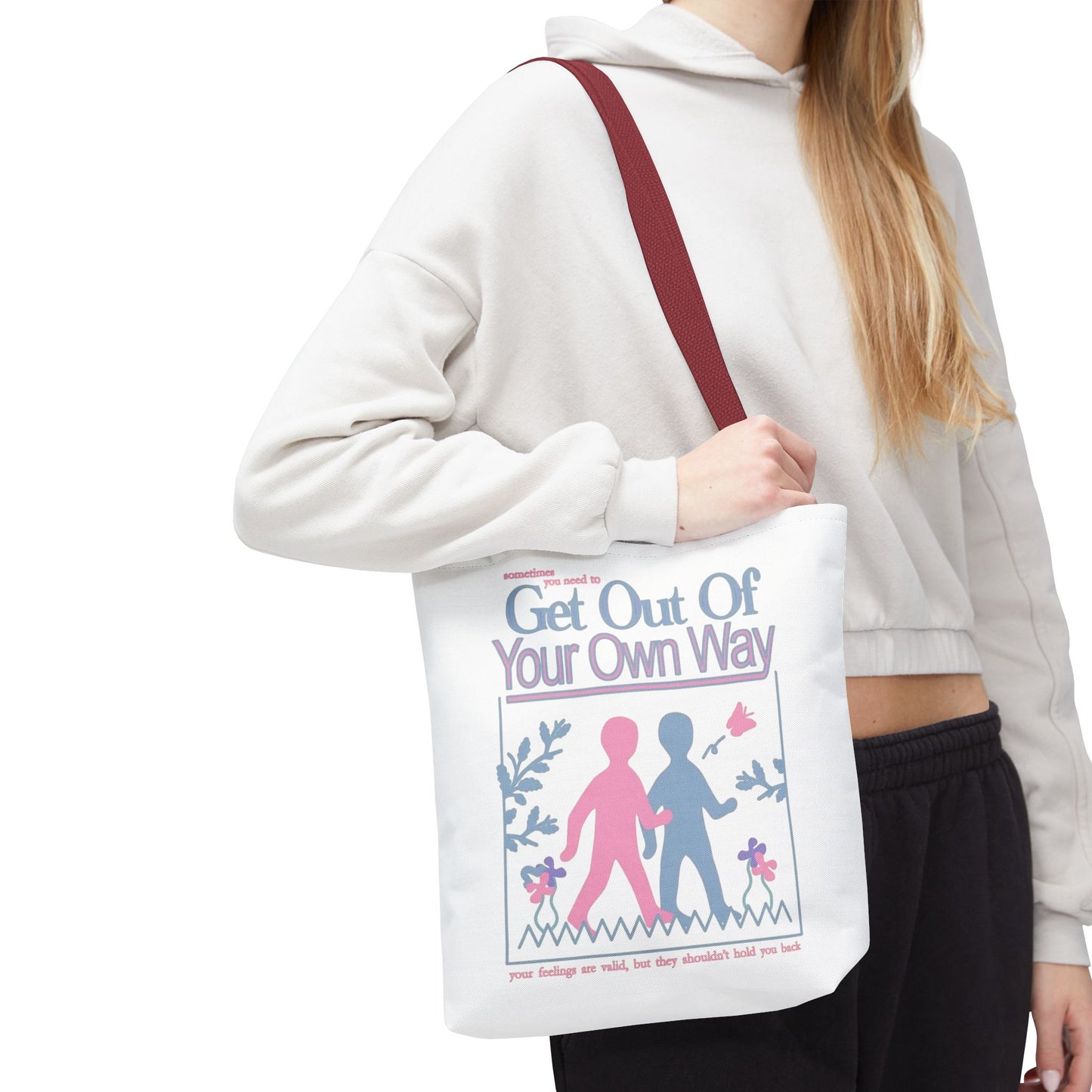 Cute & Minimalist Glass Design Tote Bag - They are just thoughts.