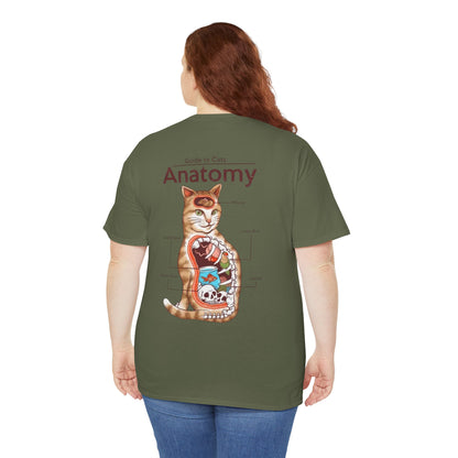 Funny Cat Anatomy Unisex Tee - Mouse, Goldfish Bowl, Love Birds Design