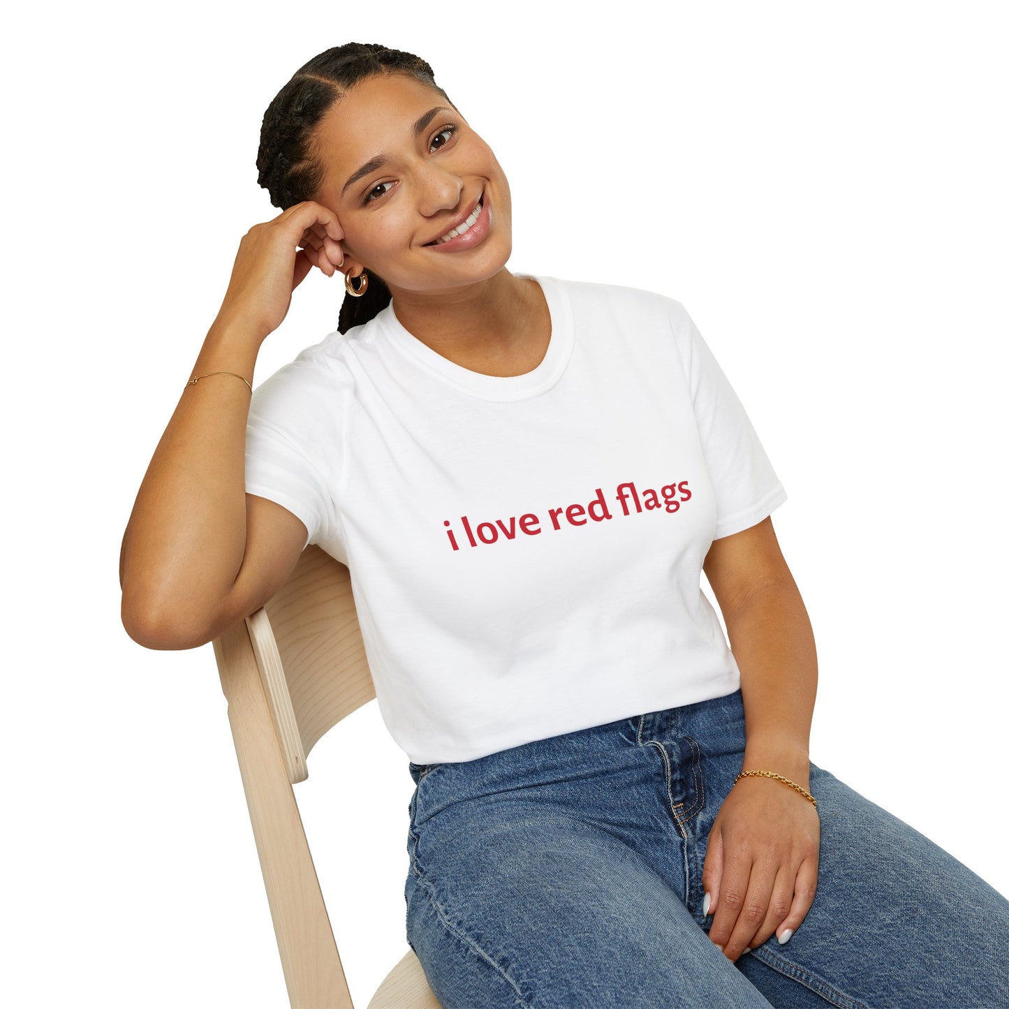 i love red flags Design Unisex T-Shirt - Trendy and Casual Graphic Tee