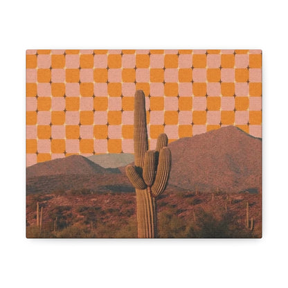 Stretched Canvas with Boho Desert Wall Art – Spiritual Cactus Art