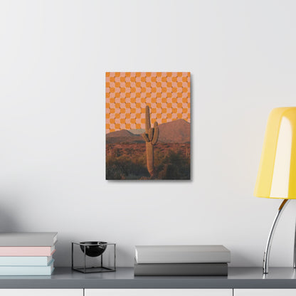 Stretched Canvas with Boho Desert Wall Art – Spiritual Cactus Art