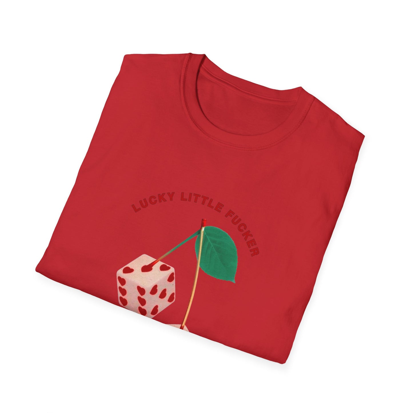 Funny Unisex Softstyle T-Shirt - Lucky Little Fucker Design