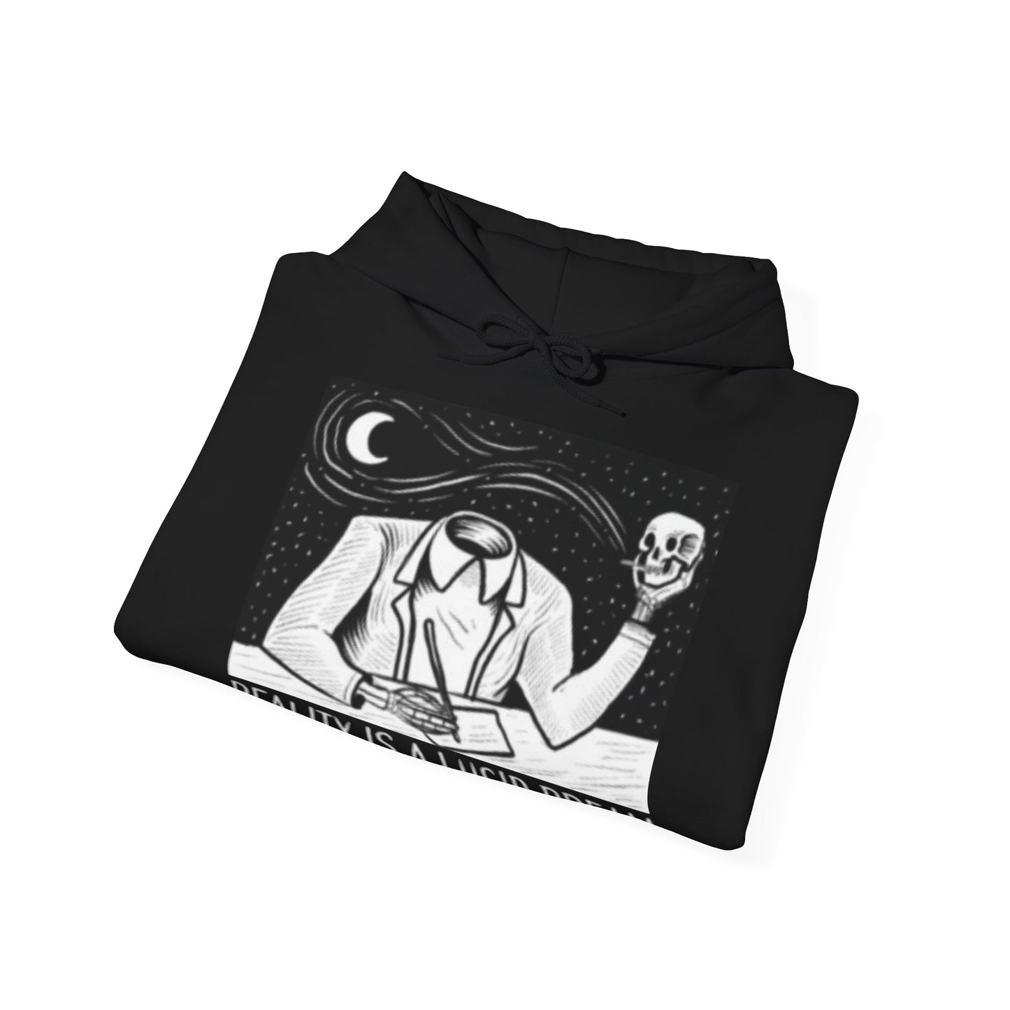 Lucid Dream Unisex Hoodie — Surreal Skull Graphic Design