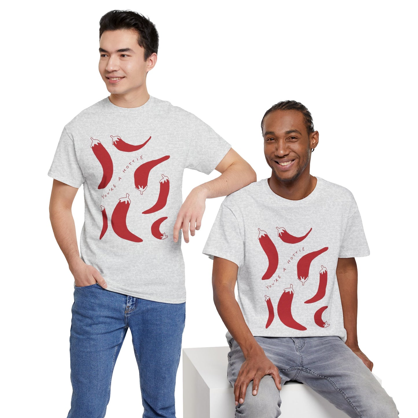You are Hottie babe with Pepper Design - Unisex Cotton Tee