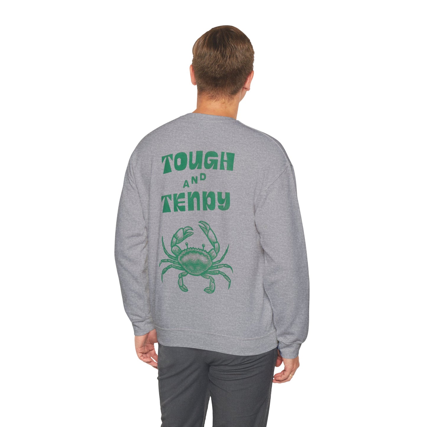 Tough and Trendy Crab Crewneck Sweatshirt — Coastal Graphic Pullover